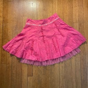 Pink Beaded Tulle Underlay Skirt